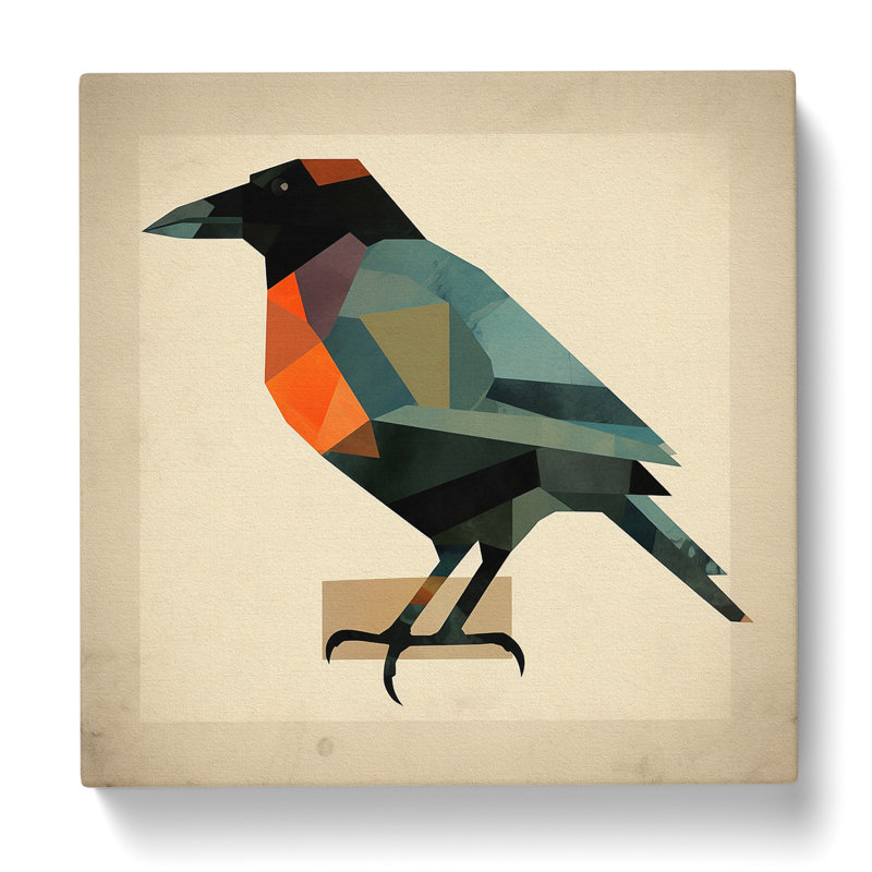 Crow Bauhaus No.2 - Wrapped Canvas