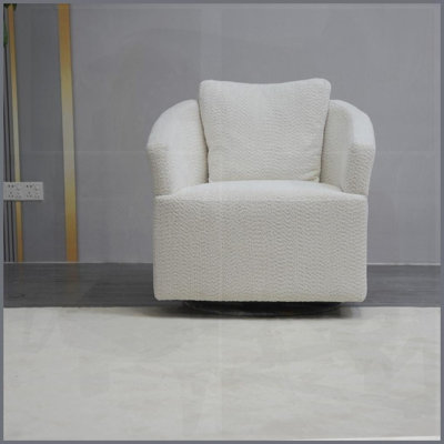 Modern Beige Velvet Swivel Accent Chair - 360° Rotation, High Backrest, Solid Wood Frame for Living Room, Bedroom, Small Spaces