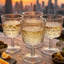 270ml Stemmed Cocktail Glasses Diamond Pattern Goblets Barware-1272463171