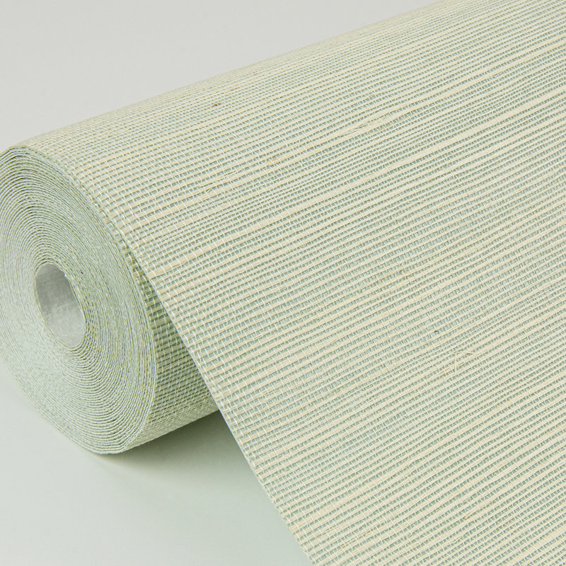 Loom Abstract Grass Cloth Wallpaper Roll, 36" W x 24' L, Seafoam