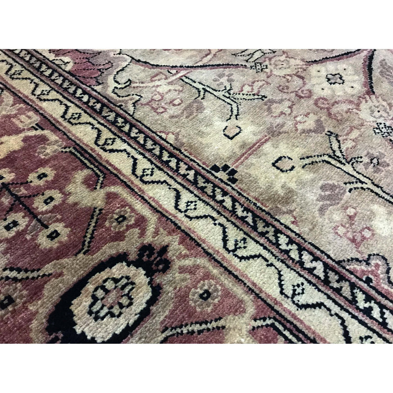 Hand-Knotted High-Quality Red and Brown Area Rug