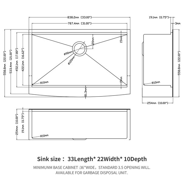 Dimensions du produit