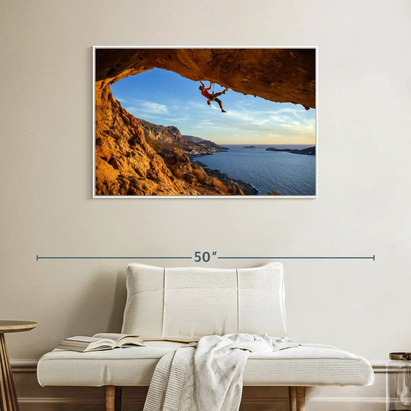 Escalade libre, Cadre flottant blanc, 40 po x 27 po