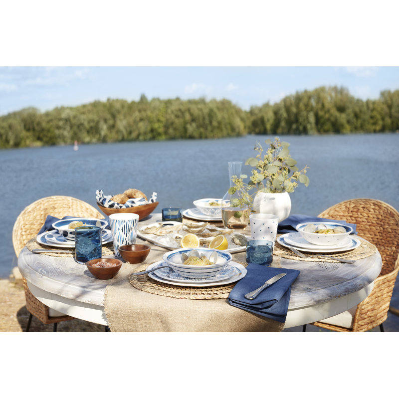 Blue Bay Melamine 16-Piece Dinnerware Set