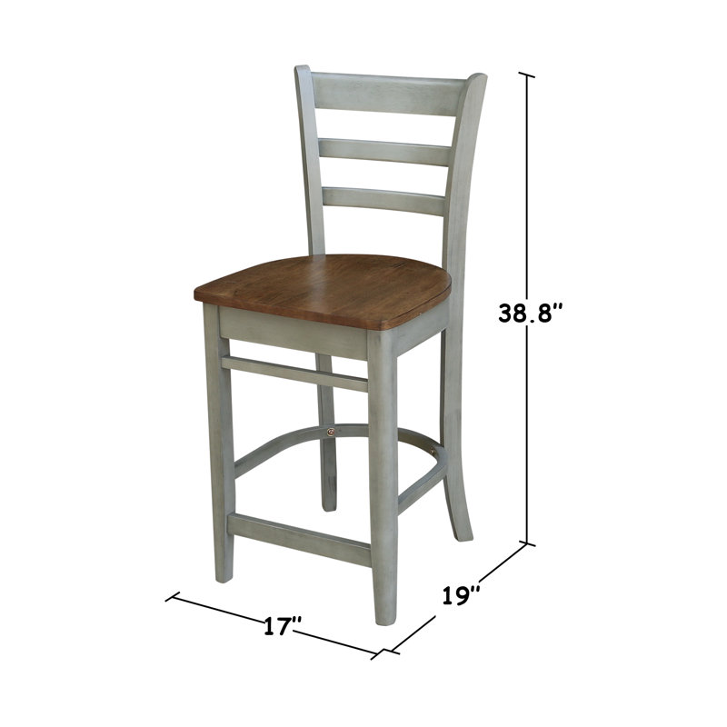 Hickory & Stone 36" Round Solid Wood Counter Height Dining Set with 2 Stools