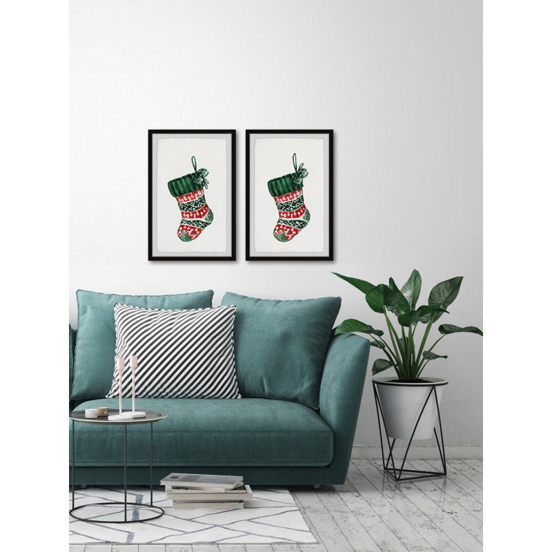 Chamberlain Chamberlain The Socks Are Hung - 2 Piece Single Picture Frame Painting, 45cm H x 91cm W x 3.81cm D
