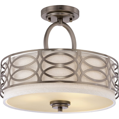 Washington Mews Fabric Semi Flush Mount