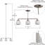 Luminaire suspendu linéaire pour îlot de cuisine 3 lumières Sandtoft