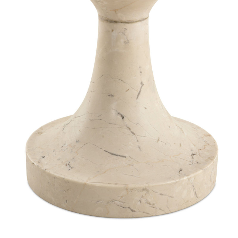 Poli Marble End Table, Cream Marble