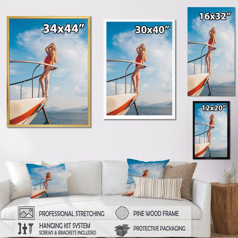 Voilier Solitude Photo III - impression, Cadre photo noir, H 20 po x l 12 po x P 1 po