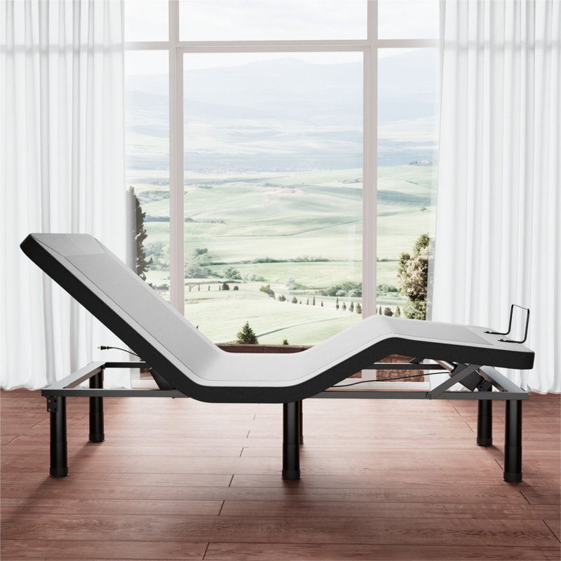 Geloff Adjustable Bed Base with Wireless Remote - Zero Gravity, Anti-Snore & Memory Presets - Electric Head/Foot Incline, Height Adjustable