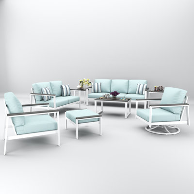Townsend 7 Person Seating Group With Sunbrella Cushions by Birch Lane