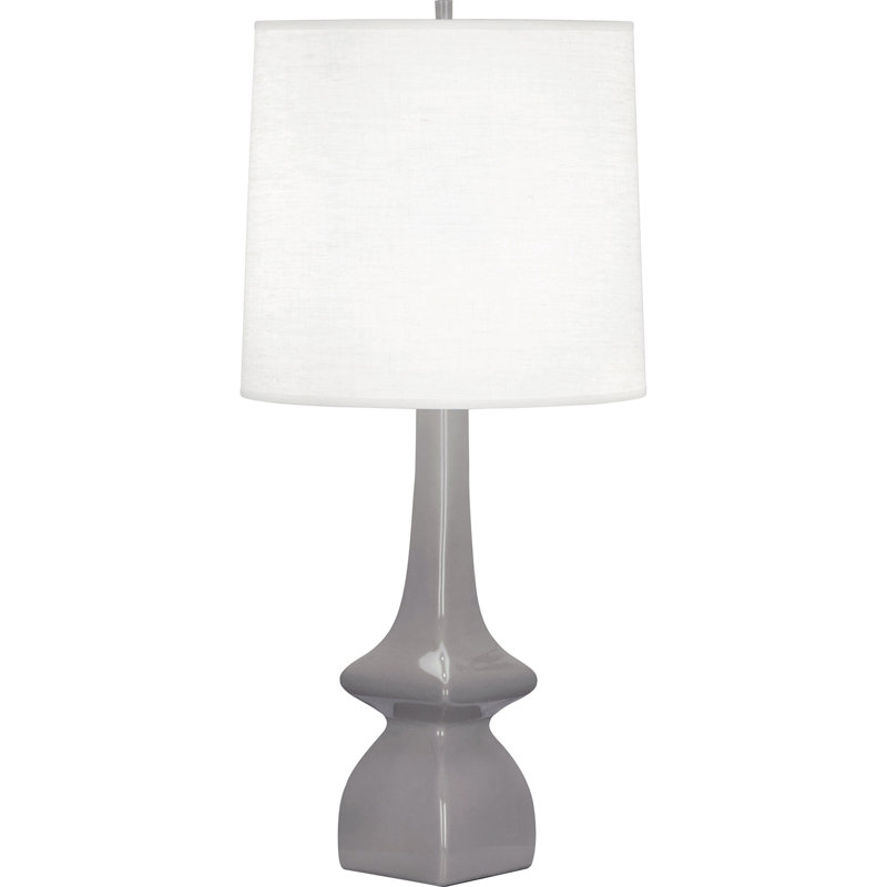 Jasmine Ceramic Table Lamp, Smokey Taupe