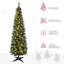 Grand sapin de Noël artificiel pré-éclairé avec branches réalistes, 200 lumières DEL blanc chaud et 499 pointes-2105069793