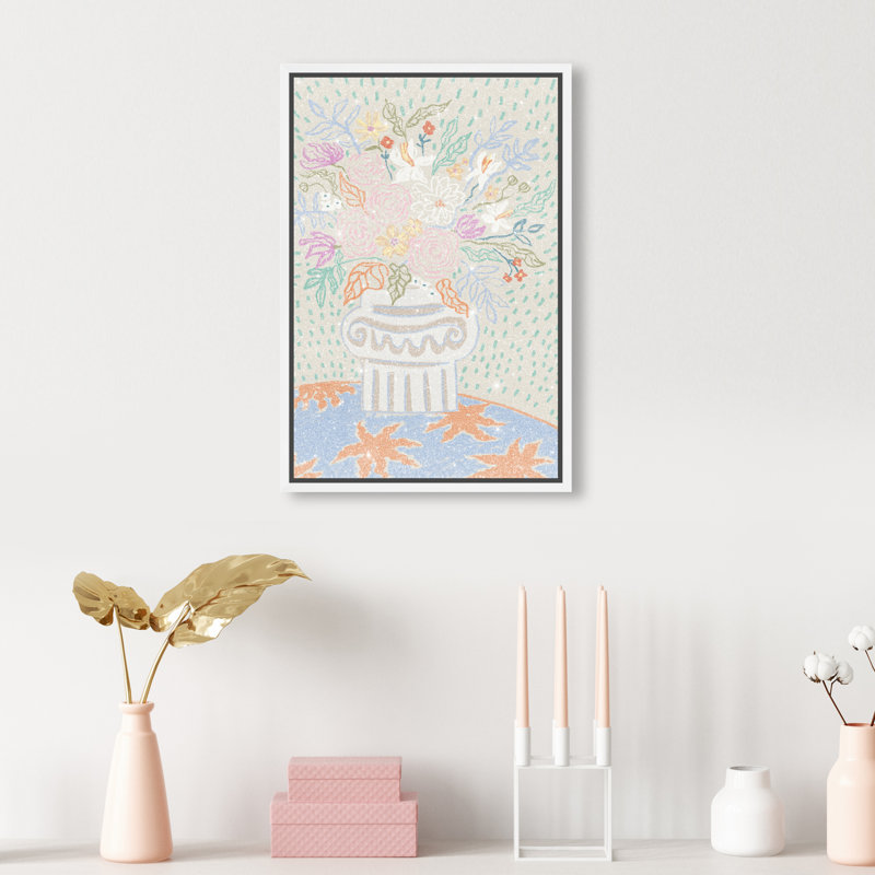 Summer Arrangement Print by Oliver Gal, 31"H x 21"W, White Floater Frame