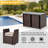 Yushin 4 - Person Wicker Patio Dining Set with Rectangular Table , Cushions Included