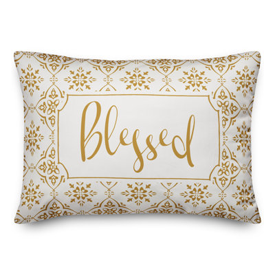 Housse de coussin rectangulaire extérieure et insert Blessed Medallion