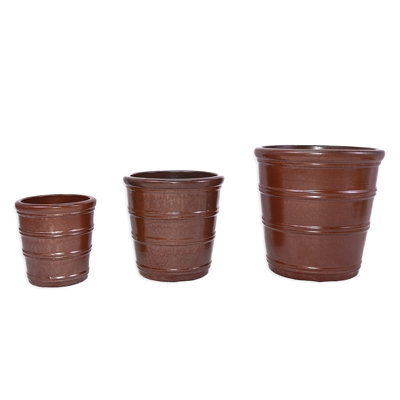 3 pots de fleurs en céramique, pot de fleurs moderne