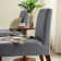 Ensemble de chaises d'appoint confortables en tissu avec table ronde en bois pour divers espaces