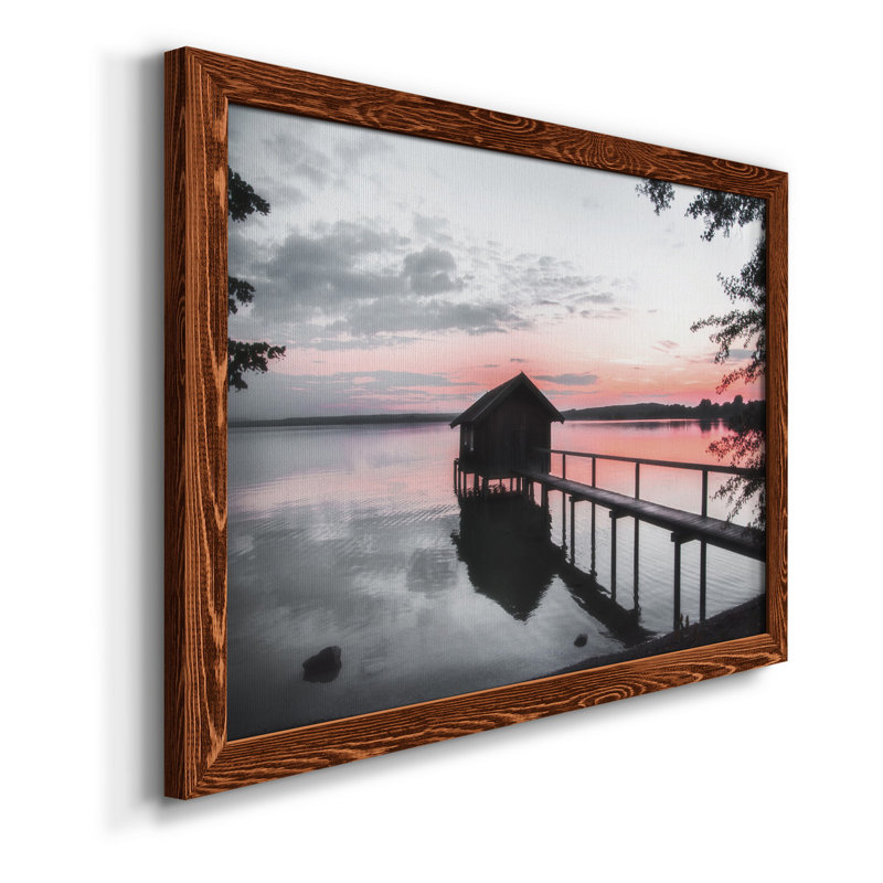 Coucher de soleil sur le mois d'octrier - Photographie de cadre sur toile, Érable, H 31,5 po x l 23,5 po x P 1,5 po