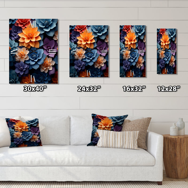Jadiyah - Abstract Very Large Wall Clocks, 32" H x 24" W x 1" D