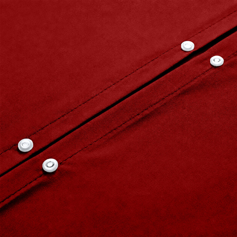 Microfiber Solid Colour Duvet Cover Set, Kingsize Duvet Cover + 2 Pillowcases, Burgundy