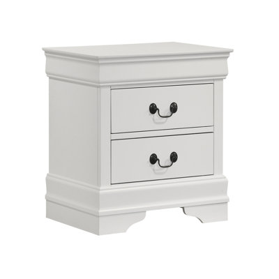 Table de chevet 2 tiroirs avec pieds
