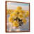 Toile avec cadre flottant brun