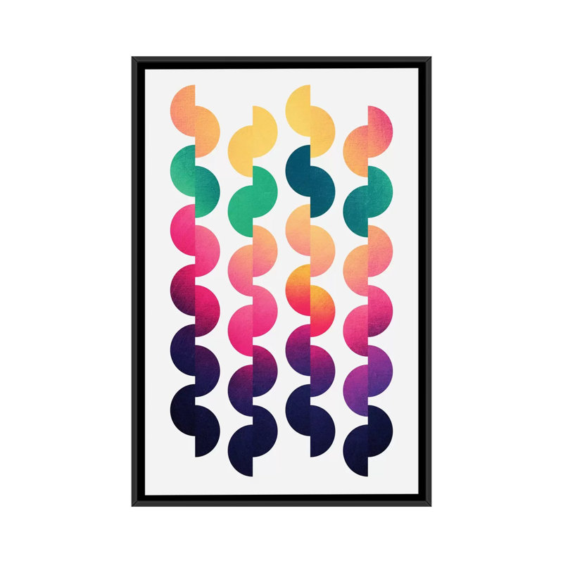 « joy of summer », impression sur toile tendue, H 48 po x l 32 po x P 1,5 po, Toile avec cadre noir, Pas de tapis