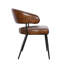 Fauteuil Brisbane Dover en cuir de châtaignier délavé-897043424