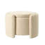 Rangement - Molleton rond beige. , Durable. Haute mousse. 23,77 x 19,64 x 16,47 pouces pour le salon et la chambre à coucher avec intérieur confortable. 23,77 pi x 19,64 pi x 16,47 pi-1945071944