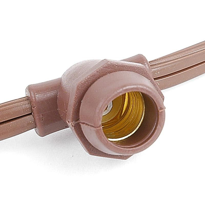 Woodfin Outdoor 25 - Bulb 6'' Plug-in Novelty String Light, Brown
