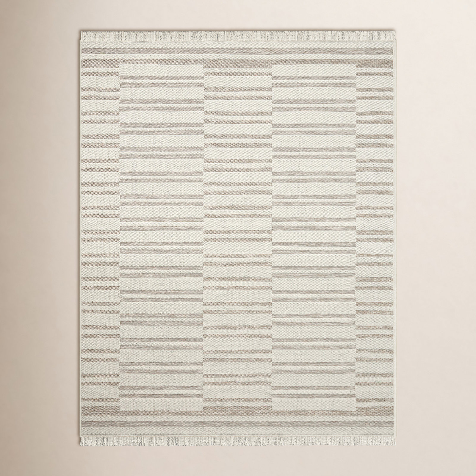 Malibu Brown/Beige Indoor / Outdoor Area Rug, Rectangle 8'10" x 12'2"