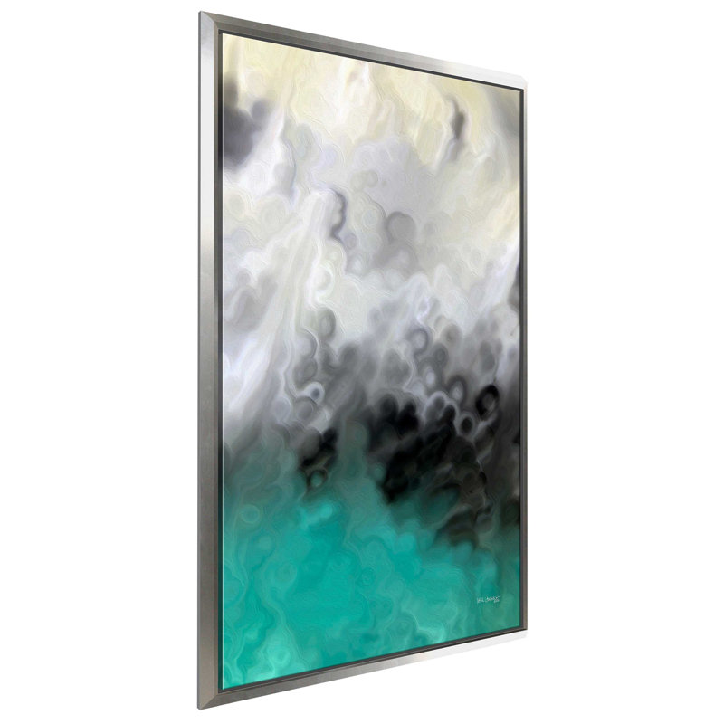 «Revelation 20:13 Judgement» par Mark Lawrence - reproduction, Cadre flottant argent, H 51,5 po x l 31,5 31,5 po x P 2 po