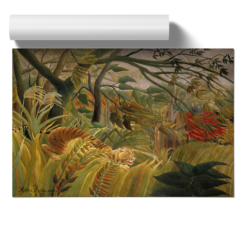 Tiger in a Tropical Storm by Henri Rousseau - Frameless Print, 30cm H x 42cm W x 0.1cm D