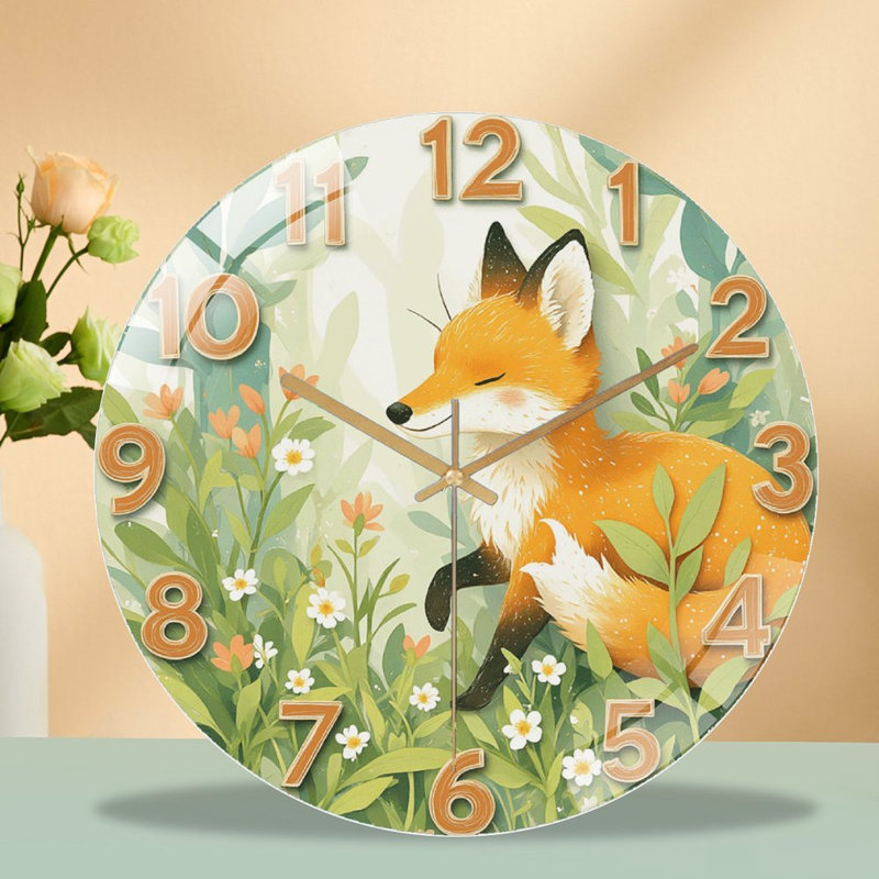 Horloge murale décorative Fox