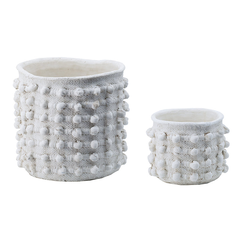 Mosley 2-Piece Planter Set, 8.5" H x 8.5" W x 6.9" D