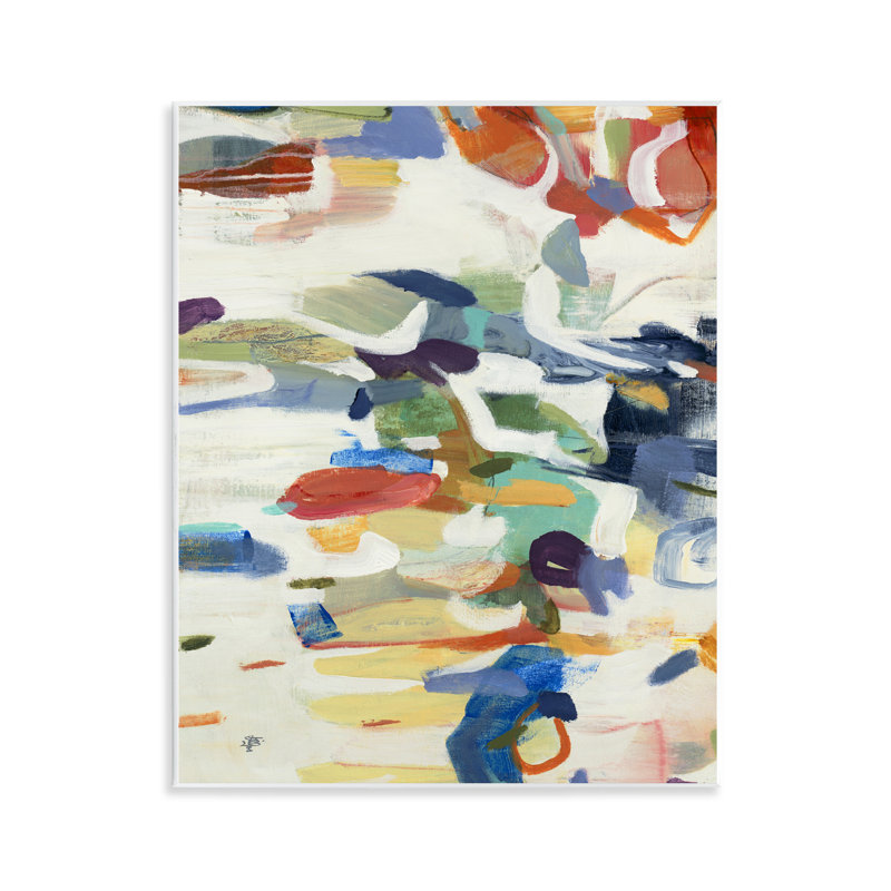 Plaque murale abstraction primaire, design par Lisa Ridgers