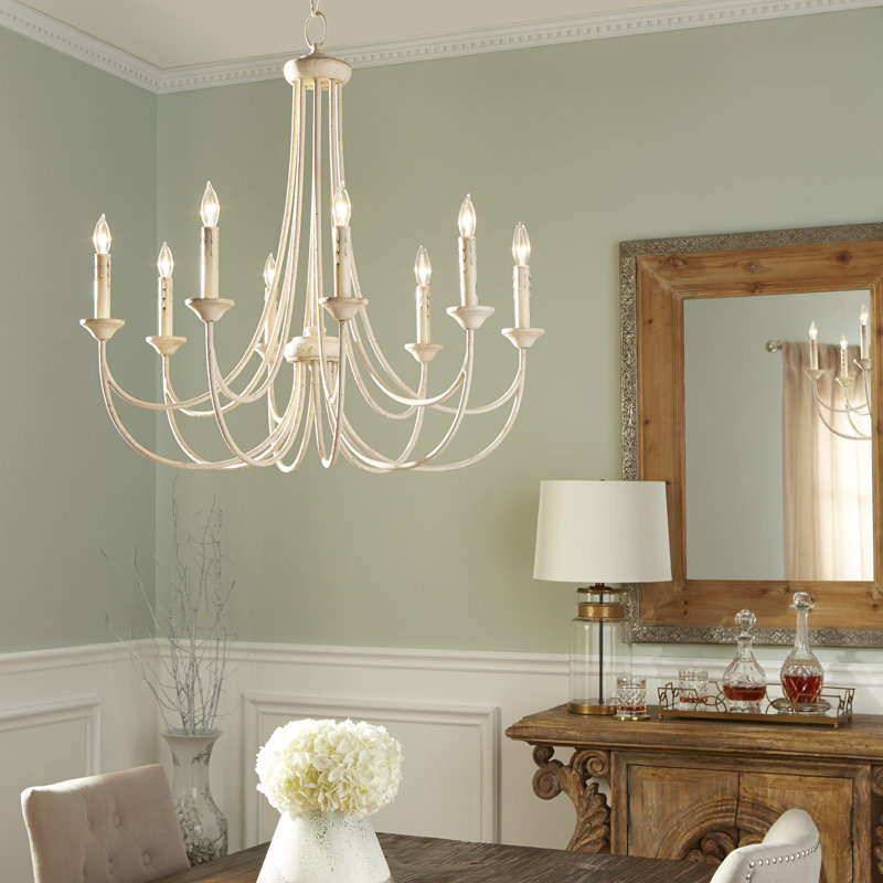 Polito 8 - Light Dimmable Chandelier, Persian White