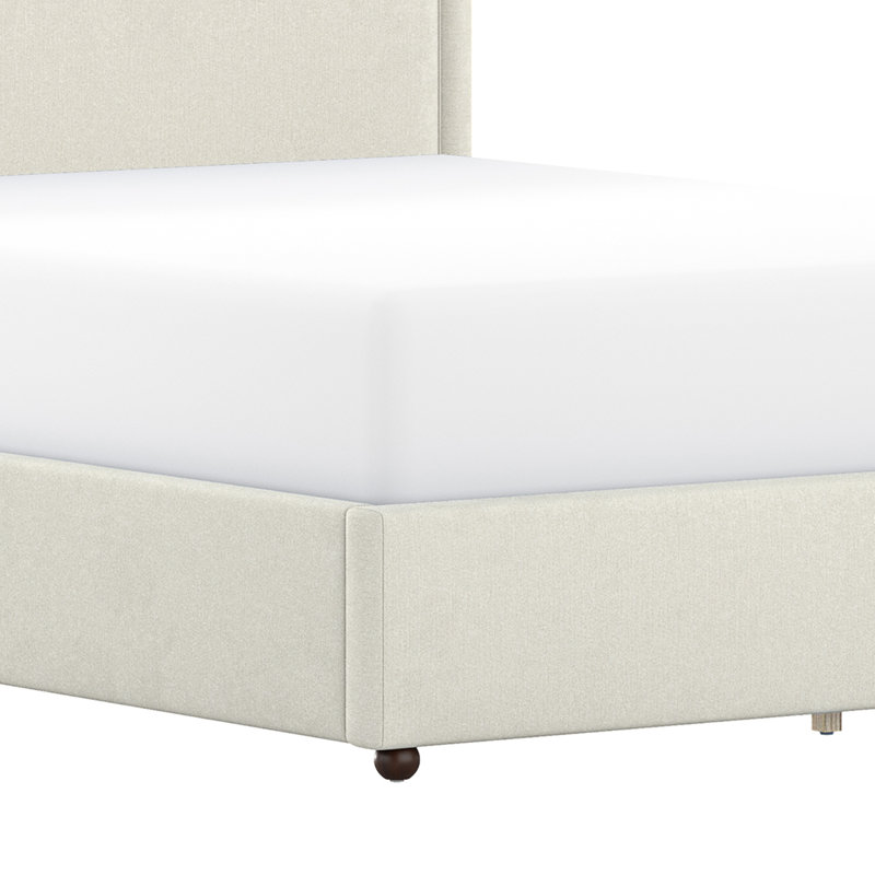 Grand lit plateforme Azu, Queen, Cream