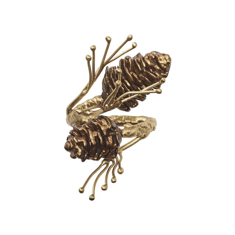 Gilded Pine Napkin Ring