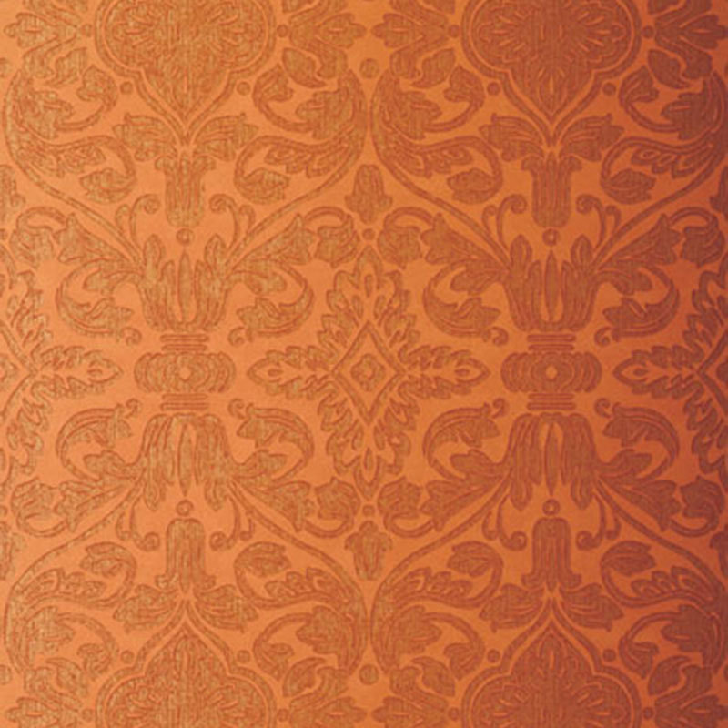 Varenna Damask Wallpaper, Terracotta
