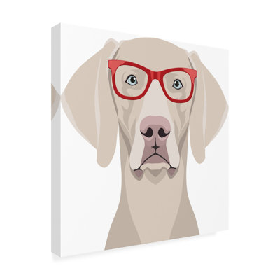 Weimaraner Wearing Hipster Glasses 2 Modern & Contemporary
