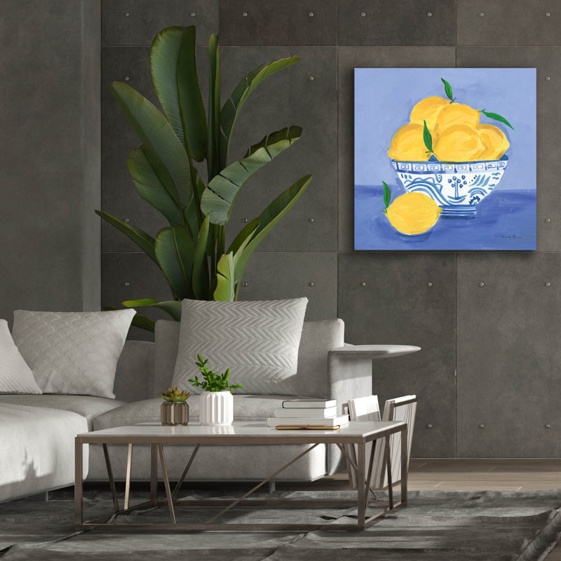  «Lemon Still Life» par Farida Zaman, art mural sur toile, 37 po x 37 po