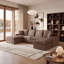 Canapé d'angle modulaire en forme de L de 235 cm (92,5 po), en chenille avec ressorts ensachés, 2 pièces, canapé moderne à assise profonde, canapés rembourrés pour salon, couleur crème-131180527-131180528