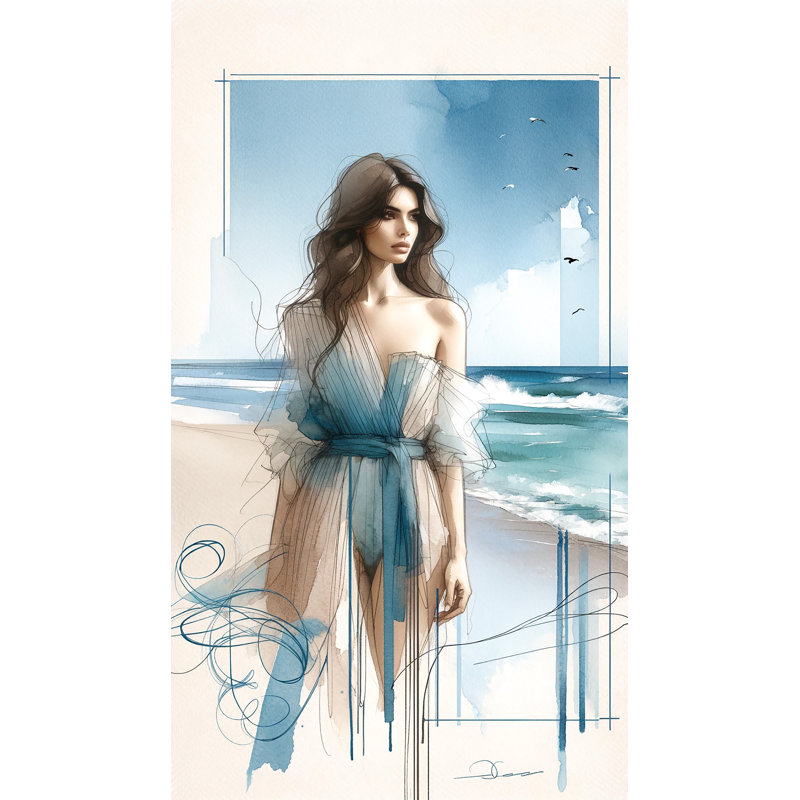Art mural sur toile Elegance by the Shore, H 36 po x l 24 po x P 1,5 po