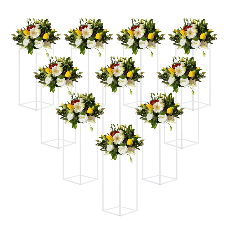 Présentoir à fleurs en acier pour mariage, toiles de fond et enseignes