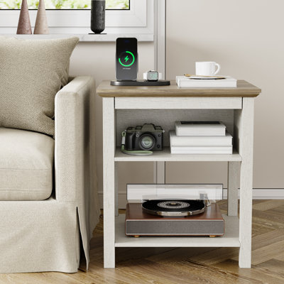Analiesa End Table With Storage And Charging Station by Gracie Oaks