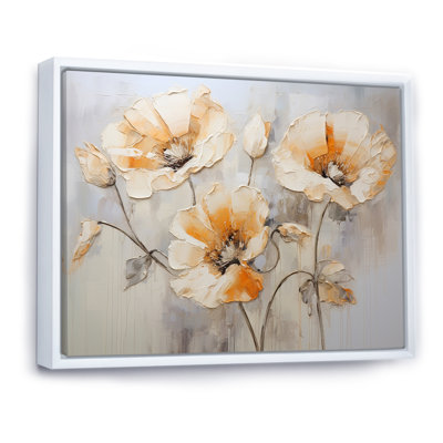 «Beige Poppy Meadow Melody VI» sur toile