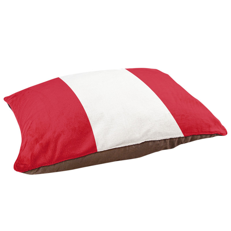 Coussin intérieur New England, Petit (l 28 po x P 18 po x H 6 po), Rouge / blanc